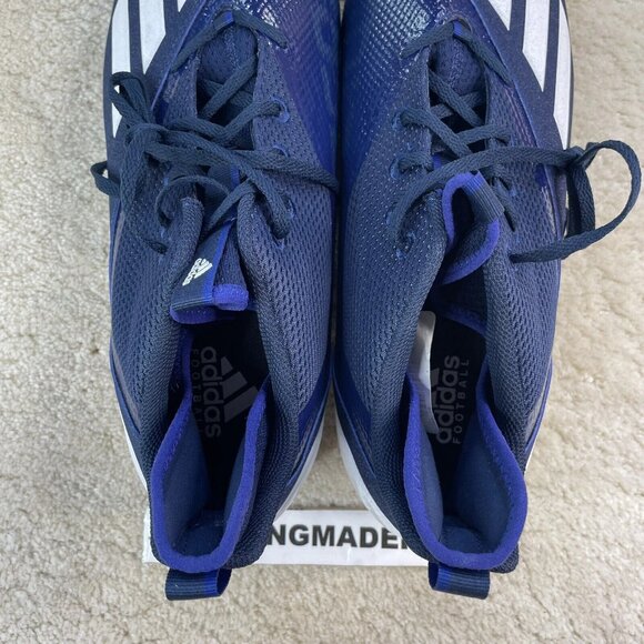 [US 15] adidas ADIZERO SCORCH 2 Iridescent Football Cleats Shoes Navy Blue White main image 9
